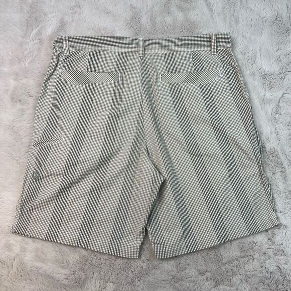 Lululemon Chino Shorts Mens Size 38 Checkered Beige Brown Vintage 9" Inseam - Picture 8 of 8